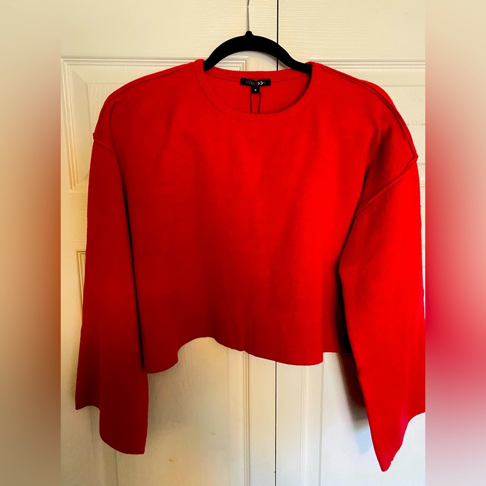 Red Cropped Sweater